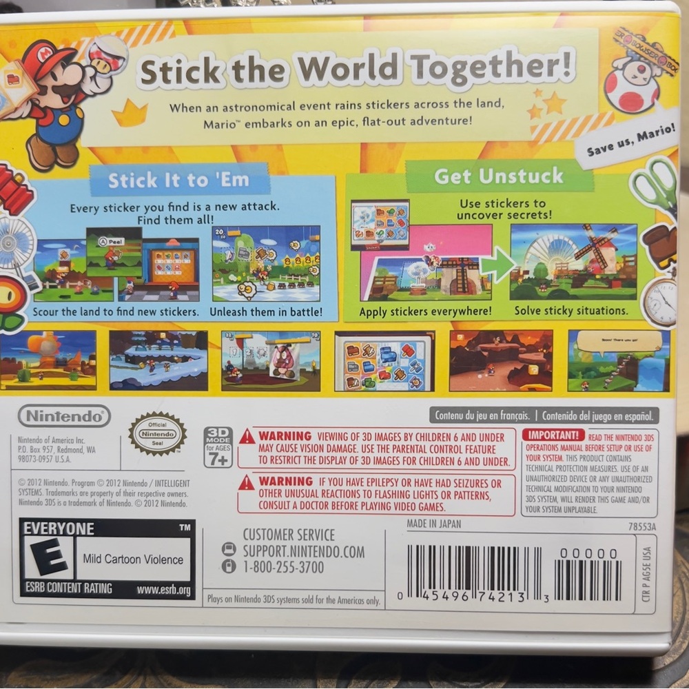 Nintendo 3DS Paper Mario: Sticker Star - Red and Yellow Adventure - Picture 2 of 5